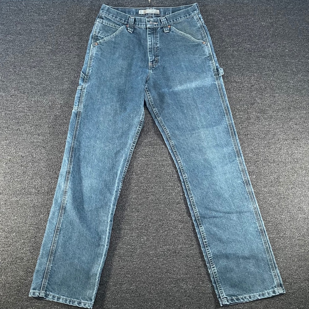 Lee Dungarees Carpenter Jeans Mens 32x34 Blue Good Utility Workwear 2887991
